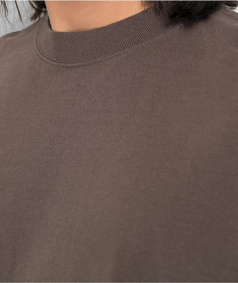 Shaka Wear Garment Dye Mocha Long Sleeve T-Shirt