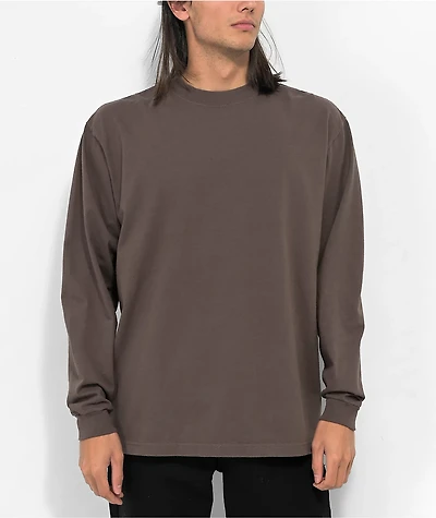 Shaka Wear Garment Dye Mocha Long Sleeve T-Shirt
