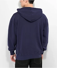 Shaka Wear Garment Dye Navy Heavyweight Double Zip Hoodie