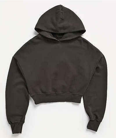 Shaka Wear Grey Boxy Crop Hoodie