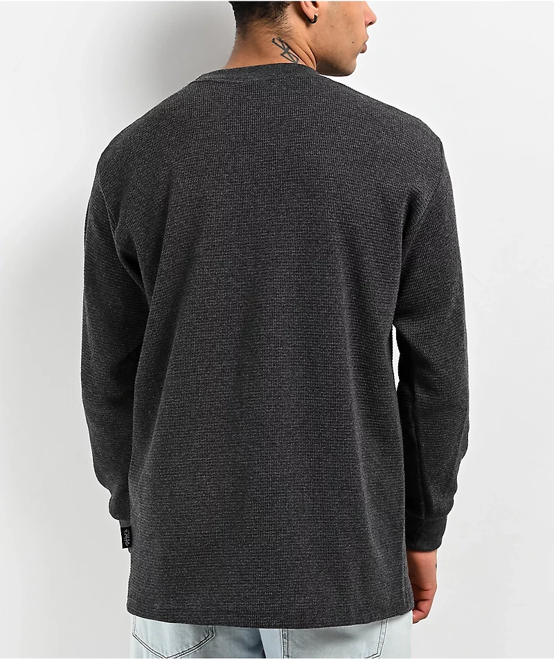 Shaka Wear Grey Heavyweight Thermal Long Sleeve T-Shirt