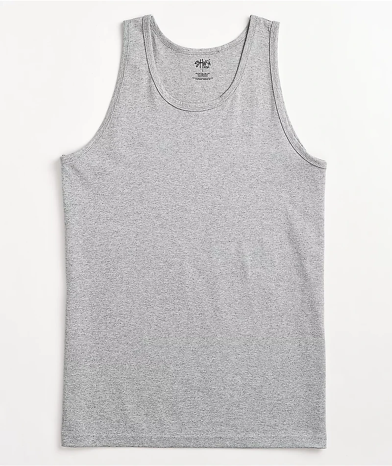 Shaka Wear Heather Grey Heavyweight Tank Top