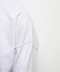 Shaka Wear Heather White Crop Crewneck Sweatshirt