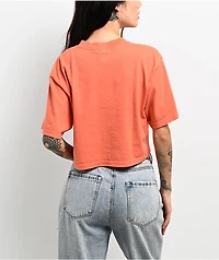 Shaka Wear Logo Peach & Cream Crop T-Shirt
