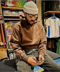 Shaka Wear Los Angeles Garment Dye Mocha Fleece Heavyweight Hoodie