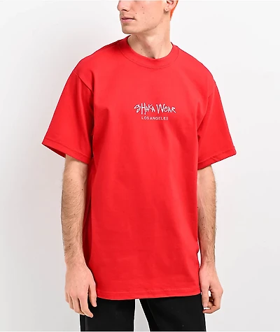 Shaka Wear Max Heavy 3M Logo Red T-Shirt