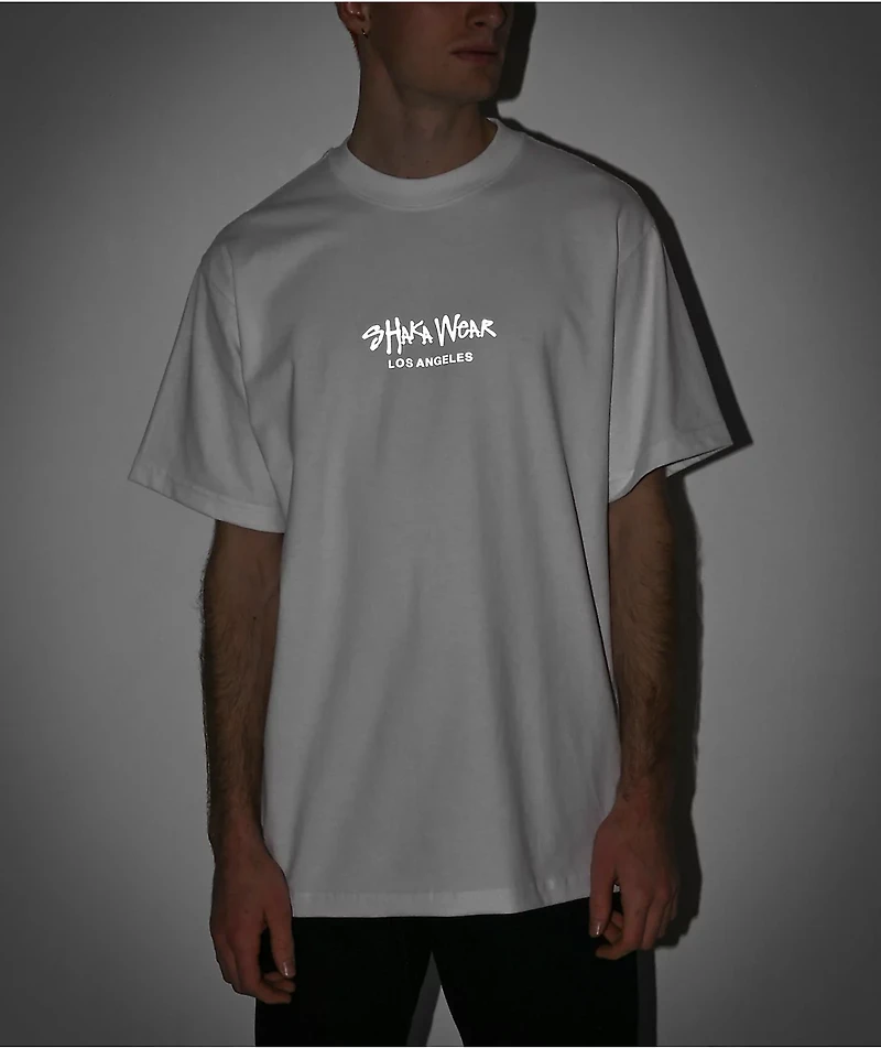 Shaka Wear Max Heavy 3M Logo White T-Shirt