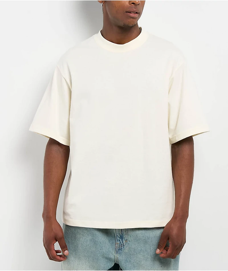 Shaka Wear Max Heavyweight Off White Crop T-Shirt