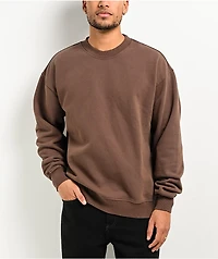 Shaka Wear Mocha Garment Dye Heavyweight Crewneck Sweatshirt