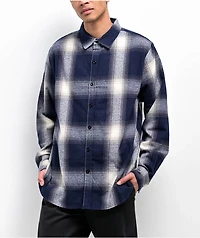 Shaka Wear Navy Plaid Heavyweight Flannel Shirt
