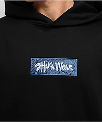 Shaka Wear Paisley Black & Blue Hoodie