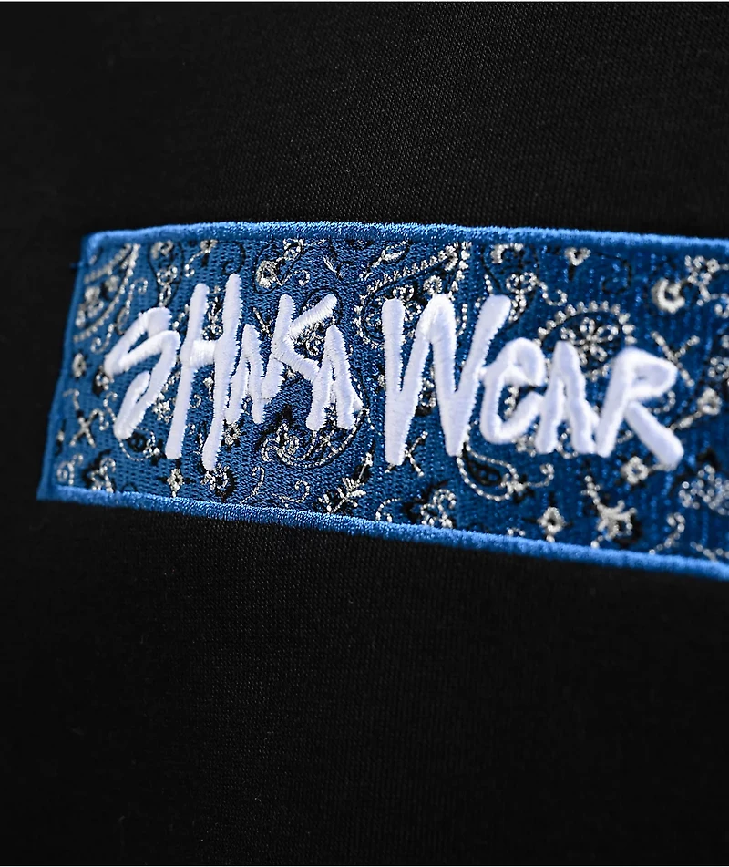 Shaka Wear Paisley Black & Blue Hoodie