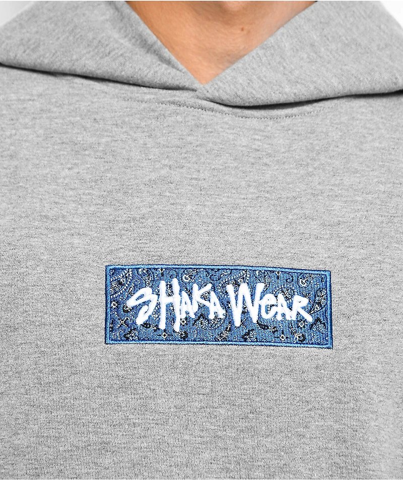 Shaka Wear Paisley Grey & Blue Hoodie