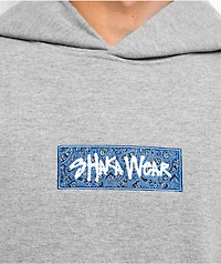 Shaka Wear Paisley Grey & Blue Hoodie