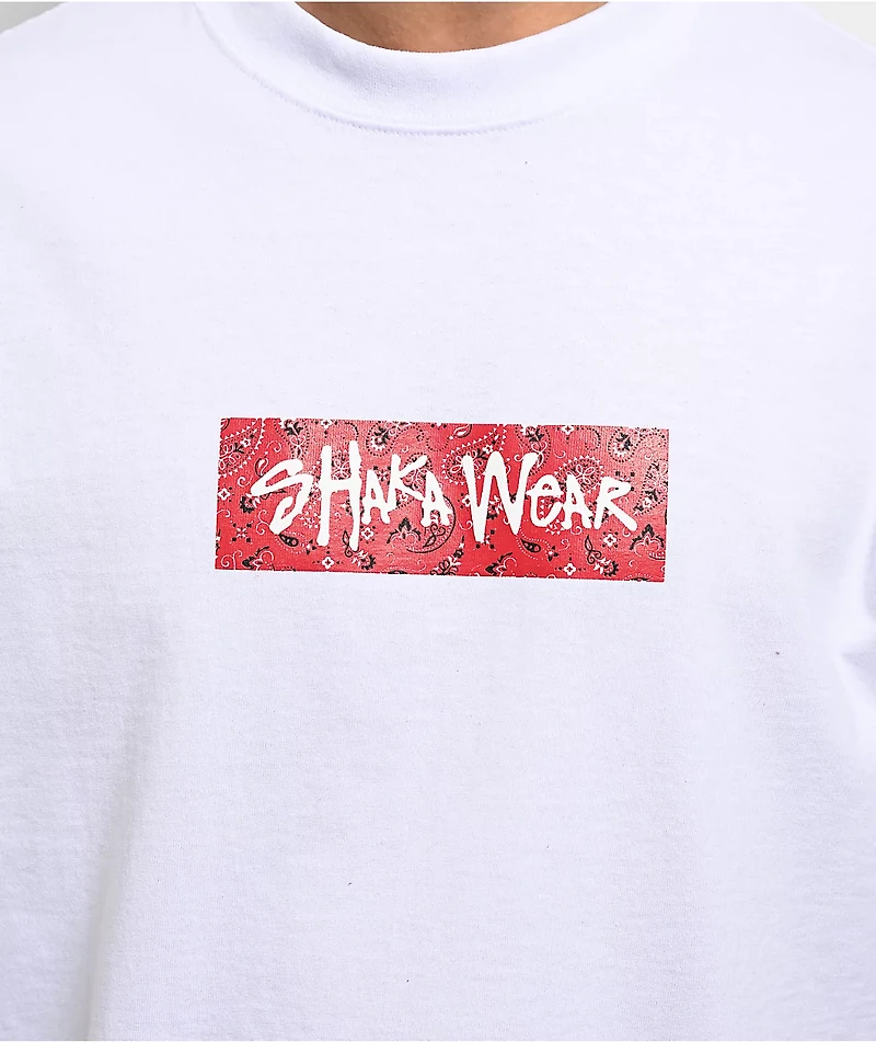 Shaka Wear Paisley Heavyweight White T-Shirt