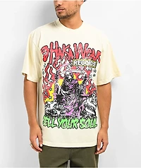 Shaka Wear Records Natural T-Shirt