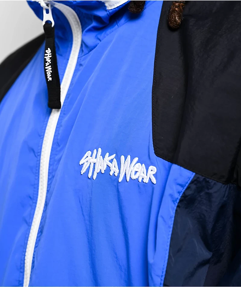 Shaka Wear Retro Royal Blue Zip Track Jacket