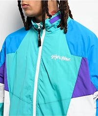 Shaka Wear Retro Turquoise Zip Track Jacket