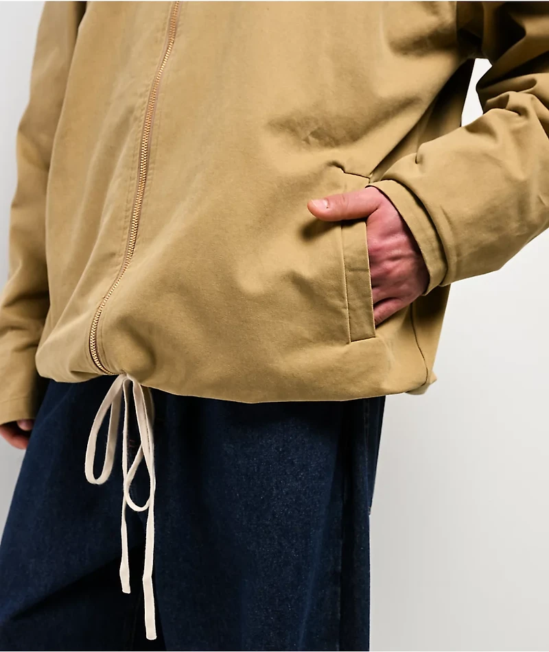 Shaka Wear Twill Khaki Baggy Hooded Jacket