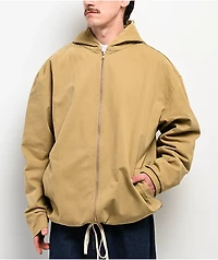 Shaka Wear Twill Khaki Baggy Hooded Jacket