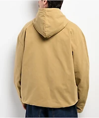 Shaka Wear Twill Khaki Baggy Hooded Jacket