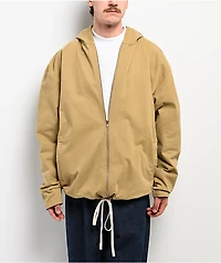 Shaka Wear Twill Khaki Baggy Hooded Jacket