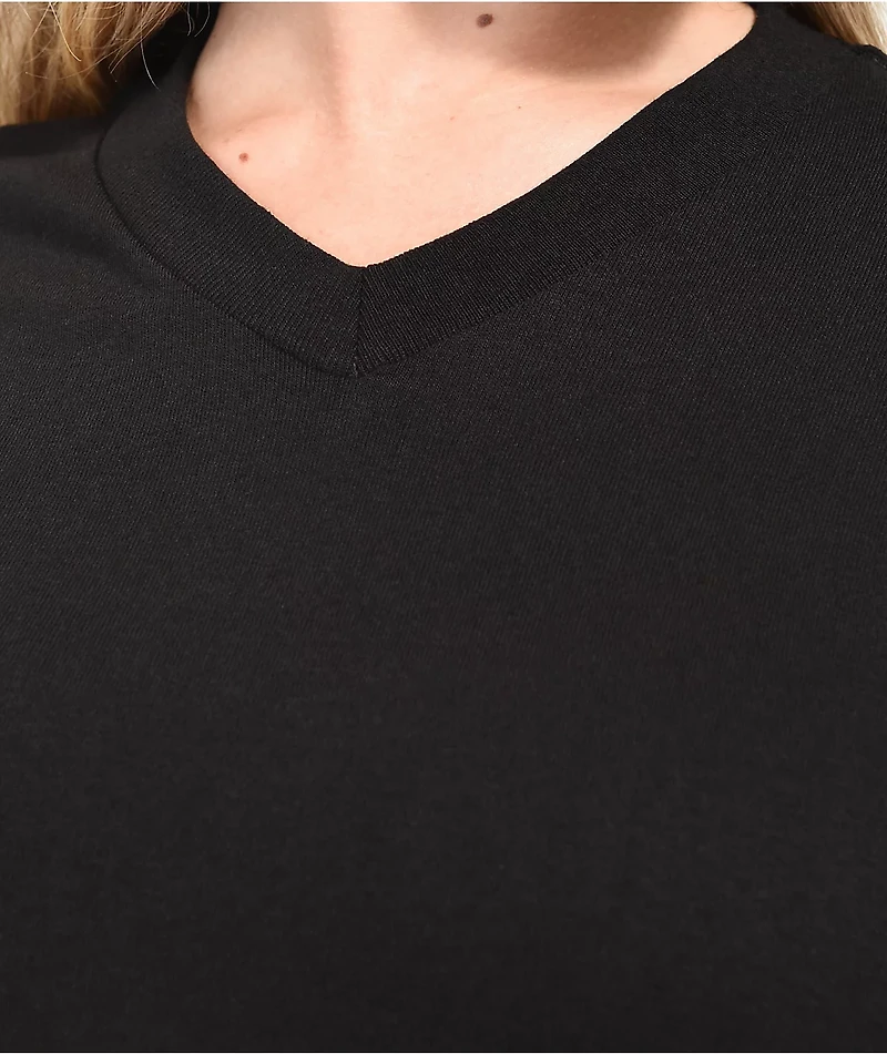 Shaka Wear V Neck Black Heavyweight T-Shirt