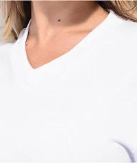 Shaka Wear V Neck White Heavyweight T-Shirt