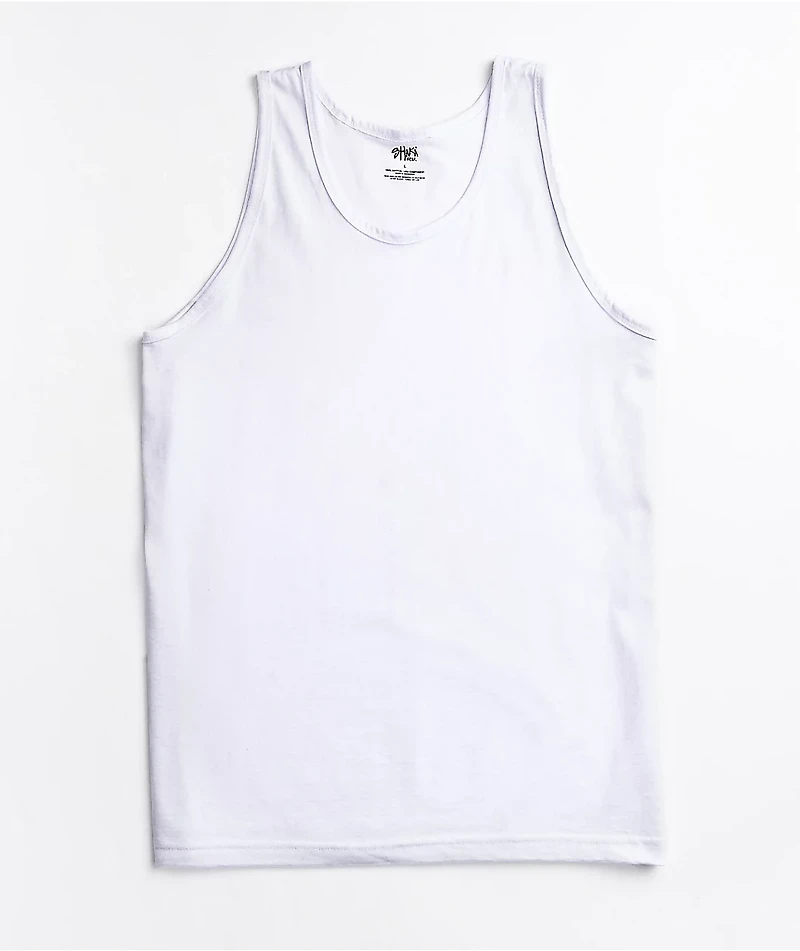 Shaka Wear White Heavyweight Tank Top