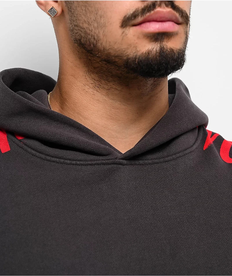 Shaka Wear x 4Hunnid Charcoal Hoodie