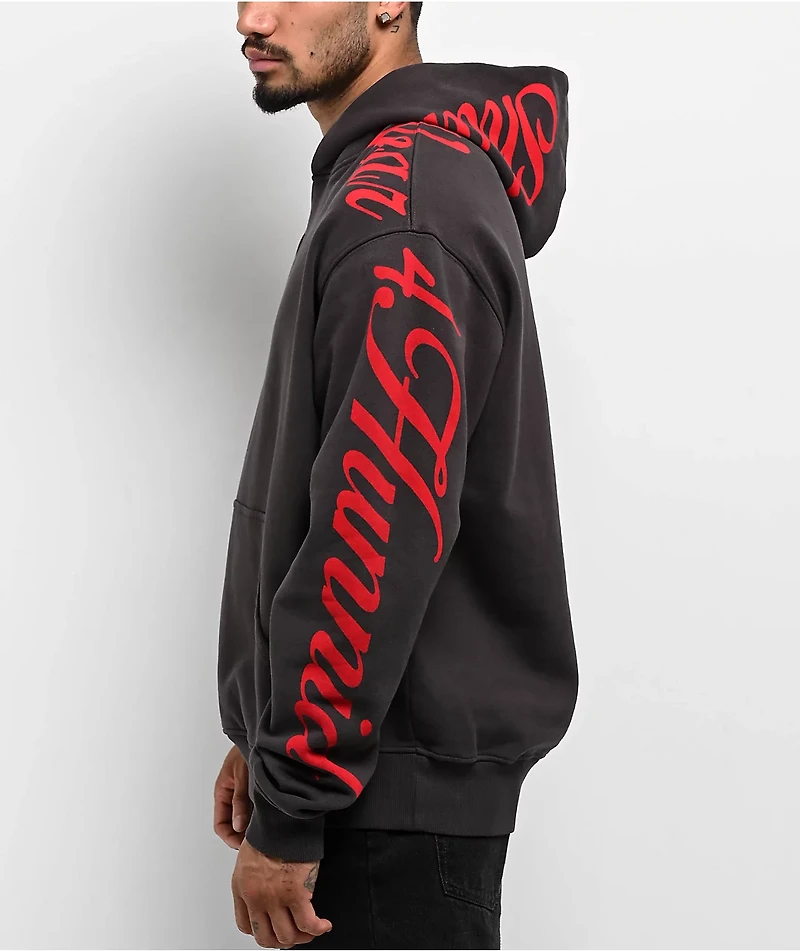 Shaka Wear x 4Hunnid Charcoal Hoodie