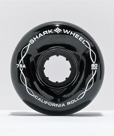 Shark Wheel California Roll 60mm 78a Black Skateboard Wheels