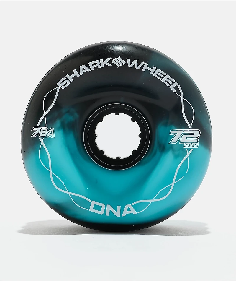 Shark Wheel DNA 73mm 78a Black & Blue Swirl Cruiser Skateboard Wheels
