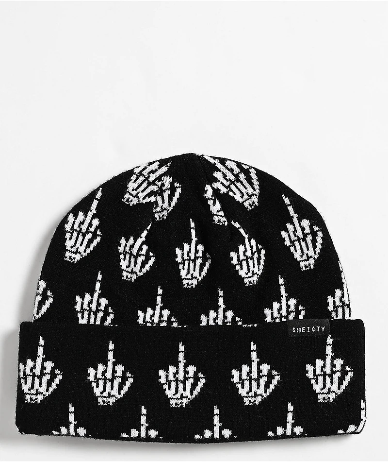 Sheisty Aloha Black Beanie