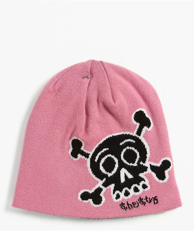 Sheisty Buffalo Pink Reversible Skully Beanie