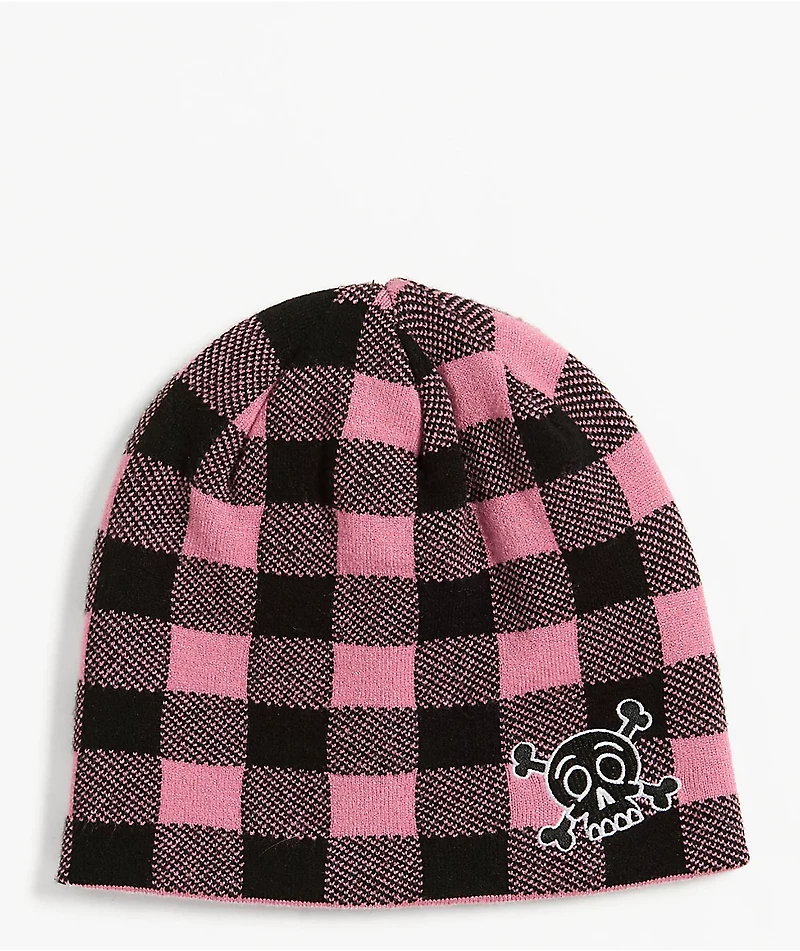 Sheisty Buffalo Pink Reversible Skully Beanie