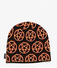 Sheisty Burnt Black Skully Beanie