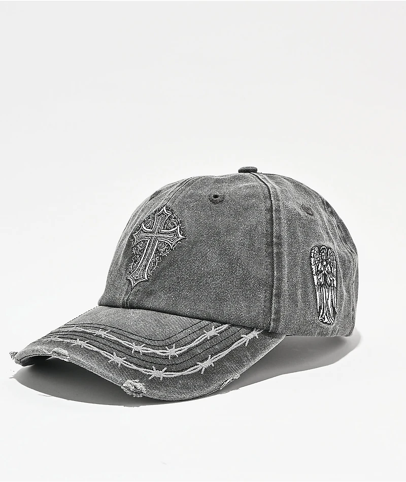 Sheisty Confession Washed Black Strapback Hat