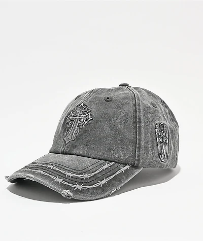 Sheisty Confession Washed Black Strapback Hat