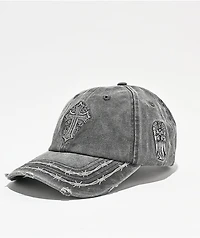 Sheisty Confession Washed Black Strapback Hat