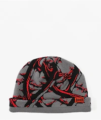Sheisty Crown Of Thorns Grey Skully Beanie