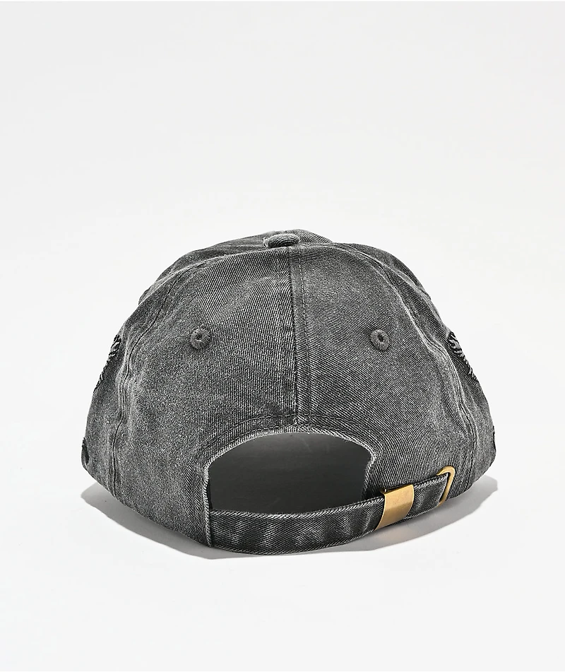 Sheisty Heartbroken Washed Black Strapback Hat