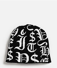 Sheisty Maddness White Reversible Skully Beanie