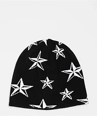 Sheisty Nautical Star Black Reversible Skully Beanie