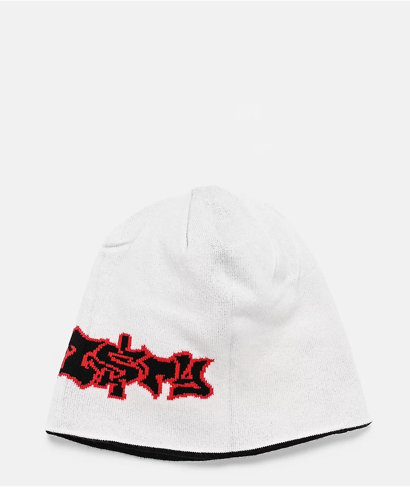Sheisty Sinner Black & White Reversible Skully Beanie