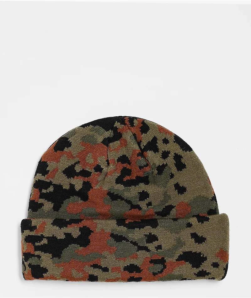 Sheisty Spot Camo Green Beanie