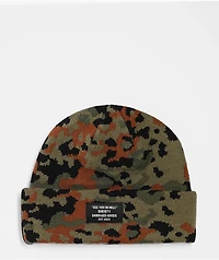 Sheisty Spot Camo Green Beanie