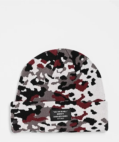 Sheisty Spot Camo Grey Beanie