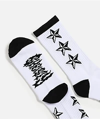 Sheisty Stars White Crew Socks