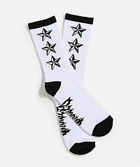 Sheisty Stars White Crew Socks